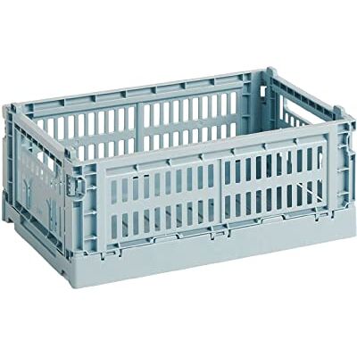 HAY Colour Crate Transportlåda S tillverkad av återvunnen polypropen i färgen Dusty Blue, mått: 26,5 cm x 17 cm x 10,5 cm, 541441 HAY Colour Crate Transportlåda S tillverkad av återvunnen polypropen i färgen Dusty Blue, mått: 26,5 cm x 17 cm x 10,5 cm, 541441