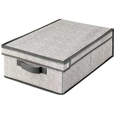 H&H grå tweed garderob box cm31x48x15 H&H grå tweed garderob box cm31x48x15