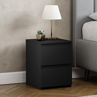 Vida Designs Denver Svart 2-lådors sängbord - Sängbord Vida Designs Denver Svart 2-lådors sängbord - Sängbord