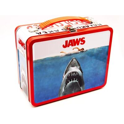 AQUARIUS Jaws Gen 2 rolig låda – robust förvaringsbox i tenn med plasthandtag och präglat främre skydd – officiellt licensierade XXXXX-varor och samlarpresent till barn, tonåringar och vuxna AQUARIUS Jaws Gen 2 rolig låda – robust förvaringsbox i tenn med plasthandtag och präglat främre skydd – officiellt licensierade XXXXX-varor och samlarpresent till barn, tonåringar och vuxna