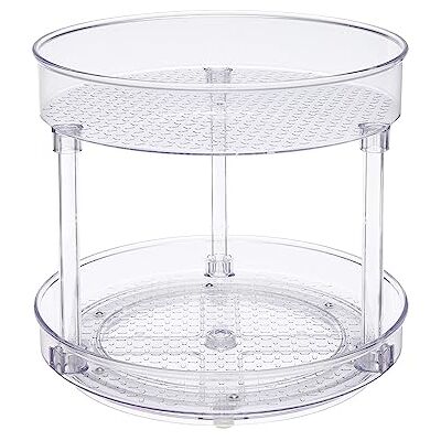 Amazon Basics Lazy Susan Roterande hylla, 2 nivåer, transparent, organizer, 22,9 cm Amazon Basics Lazy Susan Roterande hylla, 2 nivåer, transparent, organizer, 22,9 cm