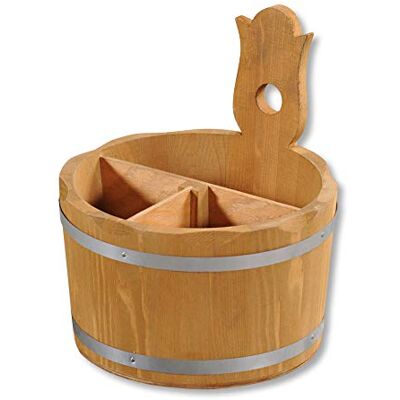 Kesper 69295 Förvaringsbox/bestickbehållare Ø 17 cm, H: 20 cm, furu Kesper 69295 Förvaringsbox/bestickbehållare Ø 17 cm, H: 20 cm, furu