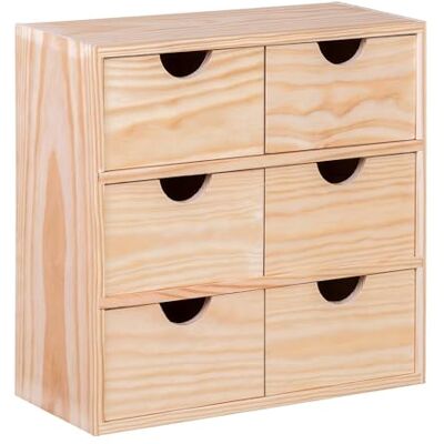 Aranaz S.L. MANUFACTURAS DE LA MADERA Miniblock 6 lådor i furuträ Aranaz S.L. MANUFACTURAS DE LA MADERA Miniblock 6 lådor i furuträ
