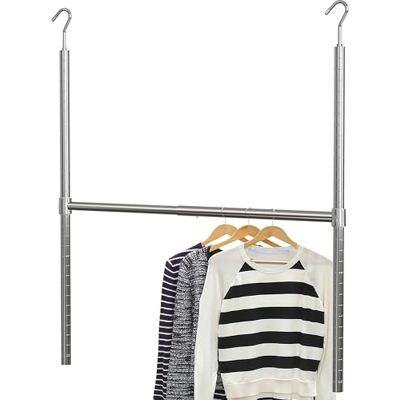 Simple Houseware Enkel husgeråd justerbar garderob hängande stång, krom Simple Houseware Enkel husgeråd justerbar garderob hängande stång, krom