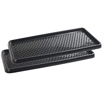 Essential Foods BranQ skoförvaring av plast, antracit, PP, 2-st, 5901098048804 Essential Foods BranQ skoförvaring av plast, antracit, PP, 2-st, 5901098048804