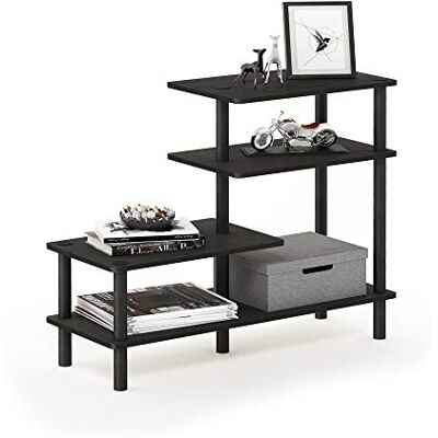 Furinno verktygslösa hyllor, trä, espresso/svart, en storlek, 80,01 (B) x 64,01 (H) x 29,49 (D) cm Furinno verktygslösa hyllor, trä, espresso/svart, en storlek, 80,01 (B) x 64,01 (H) x 29,49 (D) cm