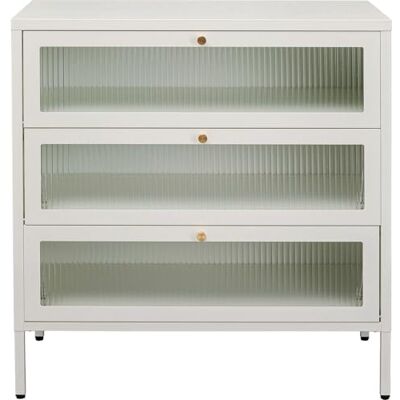 Kare Design byrå Naxos, vit, byråskåp, förvaring, stålram, med 3 hyllor, sovrum, hall, 85 x 80 x 35 cm (H/B/D) Kare Design byrå Naxos, vit, byråskåp, förvaring, stålram, med 3 hyllor, sovrum, hall, 85 x 80 x 35 cm (H/B/D)