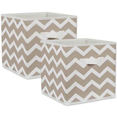 DII Chevron hopfällbar soptunna, polyester, sten, litet set, 11 x 11 x 11 kub DII Chevron hopfällbar soptunna, polyester, sten, litet set, 11 x 11 x 11 kub