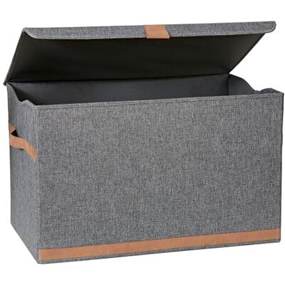 LOVE !T STORE !T LOVE IT STORE IT Premium förvaringslåda med lock stort – kista av linne – förstärkt med trä – extra stabil – grå – 62 x 37,5 x 39 cm LOVE !T STORE !T LOVE IT STORE IT Premium förvaringslåda med lock stort – kista av linne – förstärkt med trä – extra stabil – grå – 62 x 37,5 x 39 cm