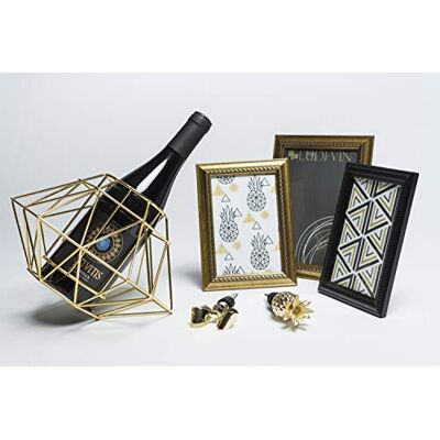 LUDI-VIN Diamant flaskhållare i metall med guldfinish 14152A M LUDI-VIN Diamant flaskhållare i metall med guldfinish 14152A M