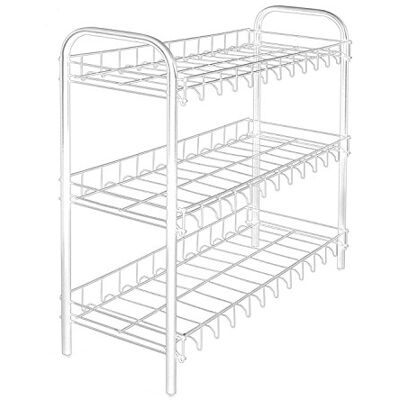 Metaltex Skoställ – 3 nivåer skoställ, metall, vit, 64 x 23 x 59 cm Metaltex Skoställ – 3 nivåer skoställ, metall, vit, 64 x 23 x 59 cm