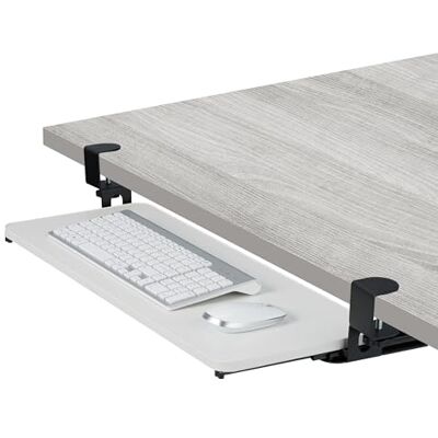 Relaxdays Tangentbordshylla, 65 x 24 cm, utdragbar, klämbar, ergonomisk, tangentbord förvaringslåda, modern, vit Relaxdays Tangentbordshylla, 65 x 24 cm, utdragbar, klämbar, ergonomisk, tangentbord förvaringslåda, modern, vit