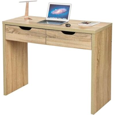 Avilia Konsolbord med 2 lådor i naturlig ek elegant stil och funktionalitet i en enda möbel för hem eller kontor Avilia Konsolbord med 2 lådor i naturlig ek elegant stil och funktionalitet i en enda möbel för hem eller kontor