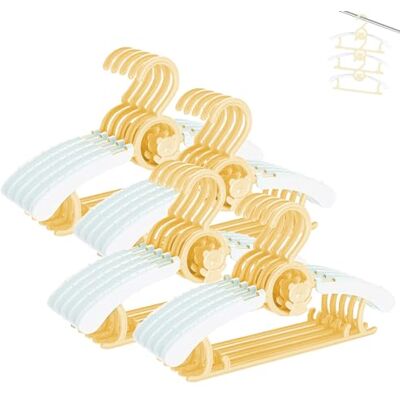 HGYZE Babygalge barn halkfri, 29–37 cm utdragbar barnklädhängare med byxställ, plast och stapelbara barnhängare som växer med barnkläder, 20 stycken babygalgar HGYZE Babygalge barn halkfri, 29–37 cm utdragbar barnklädhängare med byxställ, plast och stapelbara barnhängare som växer med barnkläder, 20 stycken babygalgar