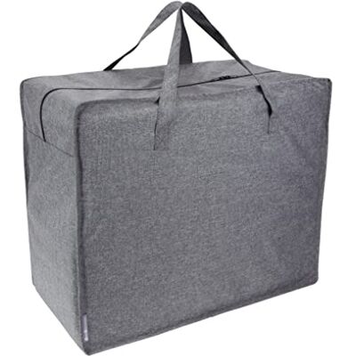 Bigso Box of Sweden Förvaringsväska – stor bärväska för filtar, sängkläder, vintersaker, etc. – praktisk väska med förstärkta handtag och dragkedja – beige Bigso Box of Sweden Förvaringsväska – stor bärväska för filtar, sängkläder, vintersaker, etc. – praktisk väska med förstärkta handtag och dragkedja – beige