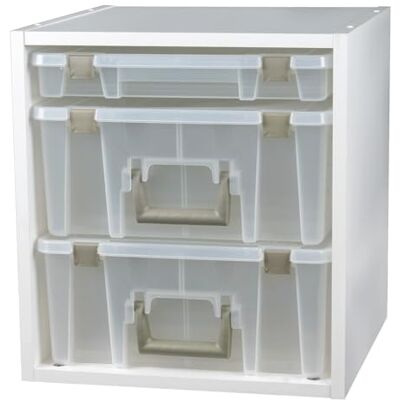 ArtBin Super Satchel Cube-39,4 x 42,5 x 39,7 cm. Konst- och hantverksförvaring med förborrade hål, 6 skenor, anpassningsbar, vit, konstruerat trä ArtBin Super Satchel Cube-39,4 x 42,5 x 39,7 cm. Konst- och hantverksförvaring med förborrade hål, 6 skenor, anpassningsbar, vit, konstruerat trä