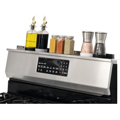 STOVE SHELF Spishylla – rostfritt stål – 30 tum – magnetisk hylla för köksbänk STOVE SHELF Spishylla – rostfritt stål – 30 tum – magnetisk hylla för köksbänk