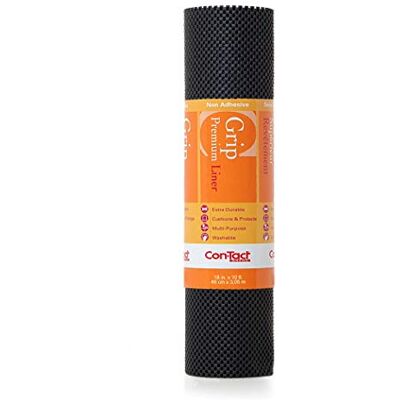 Con-Tact tjock icke-självhäftande hylla och lådfoder, grepp Premium, svart, 45 cm B x 305 cm L Con-Tact tjock icke-självhäftande hylla och lådfoder, grepp Premium, svart, 45 cm B x 305 cm L