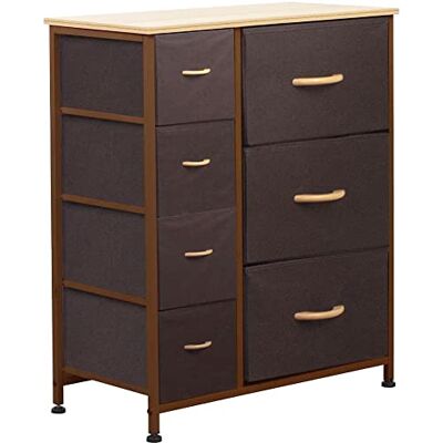 Bakaji - Rymlig Dresser 7 Lådor Tyg och MDF - Möbel Bakaji - Rymlig Dresser 7 Lådor Tyg och MDF - Möbel
