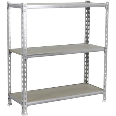 Simon Rack Förvaringshylla med 3 Trähyllplan, 1000x900x500 mm – Garagehylla i Galvaniserad/Trä, 150 kg Belastning per Hyllplan – Simonclick Simon Rack Förvaringshylla med 3 Trähyllplan, 1000x900x500 mm – Garagehylla i Galvaniserad/Trä, 150 kg Belastning per Hyllplan – Simonclick