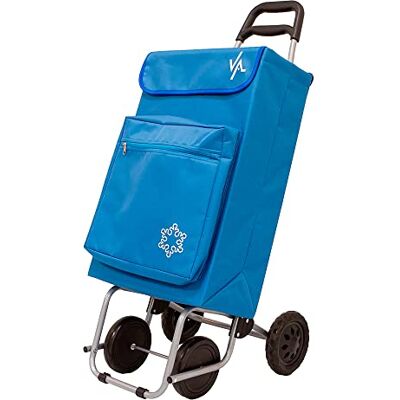 Amig Kundvagn med 4 hjul Utvändig frysficka Maxlast 15 kg 48 liters kapacitet 22x40x106 cm Blå Amig Kundvagn med 4 hjul Utvändig frysficka Maxlast 15 kg 48 liters kapacitet 22x40x106 cm Blå