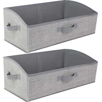 AiQInu Förvaringslådor 28L, vikbar tygförvaringskub 50 x 28,5 x 20 cm set med 2, med handtag, stor förvaringslåda för kläder, garderob, leksaker, böcker och garderob AiQInu Förvaringslådor 28L, vikbar tygförvaringskub 50 x 28,5 x 20 cm set med 2, med handtag, stor förvaringslåda för kläder, garderob, leksaker, böcker och garderob