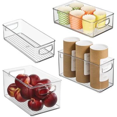 InterDesign iDesign 50% återvunnen plastbehållare för skafferi och skåporganisation, tillverkad i USA – olika storlekar, klar InterDesign iDesign 50% återvunnen plastbehållare för skafferi och skåporganisation, tillverkad i USA – olika storlekar, klar