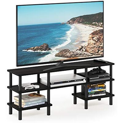 Furinno Multifunktionell TV-hylla med 3 nivåer, trä, espresso/svart, 29,49 x 119,9 x 47,09 cm Furinno Multifunktionell TV-hylla med 3 nivåer, trä, espresso/svart, 29,49 x 119,9 x 47,09 cm