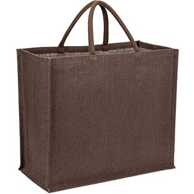 La cordeline Multifunktionell shoppingväska i juteduk 25 L 45 x 19 x 33 cm chokladbrun, Chokladbrunt, L La cordeline Multifunktionell shoppingväska i juteduk 25 L 45 x 19 x 33 cm chokladbrun, Chokladbrunt, L