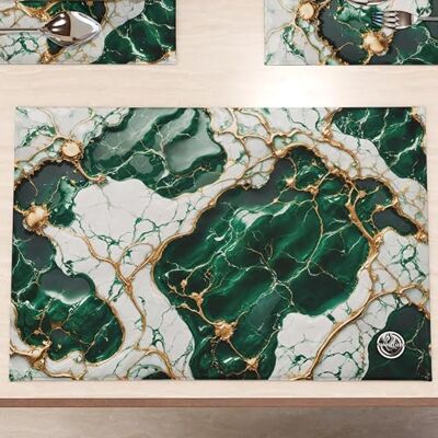 PETTI Artigiani Italiani MARBLELIZED Amerikanska bordstabletter, tvättbara bordstabletter, smaragd marmorutseende, set om 6 (30 x 45 cm) eleganta, perfekta för frukost, lunch och middag, present, 100% tillverkad i Italien PETTI Artigiani Italiani MARBLELIZED Amerikanska bordstabletter, tvättbara bordstabletter, smaragd marmorutseende, set om 6 (30 x 45 cm) eleganta, perfekta för frukost, lunch och middag, present, 100% tillverkad i Italien
