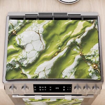PETTI Artigiani Italiani Modernt kök med grön marmoreffekt, spisskydd för spis, kokplattor 40 x 70 cm, 100% tillverkad i Italien PETTI Artigiani Italiani Modernt kök med grön marmoreffekt, spisskydd för spis, kokplattor 40 x 70 cm, 100% tillverkad i Italien