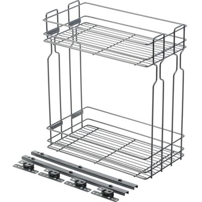 GTV Utdragbar lastkorg KO-BO300TD-60, 2 x 300 mm möbelhyllor, 15 kg lastkapacitet, universalmontering, stål, antracit GTV Utdragbar lastkorg KO-BO300TD-60, 2 x 300 mm möbelhyllor, 15 kg lastkapacitet, universalmontering, stål, antracit