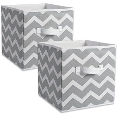 DII Sparre förvaringsfack, stor 13 x 13 x 13 tum, grå, 2 delar DII Sparre förvaringsfack, stor 13 x 13 x 13 tum, grå, 2 delar