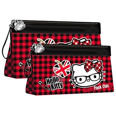 KARACTERMANIA Hello Kitty Vichy-toalettartikel 2 stycken KARACTERMANIA Hello Kitty Vichy-toalettartikel 2 stycken