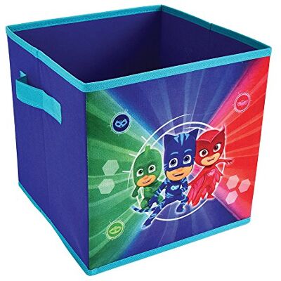 Fun House 712934 förvaringslåda med handtag för barn, PP/karton/stativ/plast, blå, 28 x 28 cm Fun House 712934 förvaringslåda med handtag för barn, PP/karton/stativ/plast, blå, 28 x 28 cm