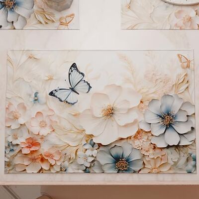 PETTI Artigiani Italiani Amerikanska bordstabletter med digitalt tryck, amerikanska bordstabletter av tyg och tvättbara (set om 2-30 x 45 cm) Mariposa, 100% tillverkad i Italien PETTI Artigiani Italiani Amerikanska bordstabletter med digitalt tryck, amerikanska bordstabletter av tyg och tvättbara (set om 2-30 x 45 cm) Mariposa, 100% tillverkad i Italien