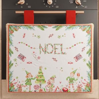 PETTI Artigiani Italiani Julugnsskydd för julkök, ugnsskydd 40 x 50 cm, Noel-ugnsskydd, 100 % tillverkad i Italien PETTI Artigiani Italiani Julugnsskydd för julkök, ugnsskydd 40 x 50 cm, Noel-ugnsskydd, 100 % tillverkad i Italien
