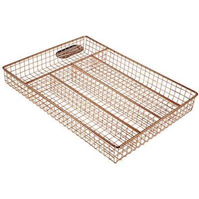 apollo THE HOUSEWARES BRAND Koppar bestickbricka, kniv och redskap, 5 fack, hållbar, storlek: 36 x 25 x 5 cm, koppar apollo THE HOUSEWARES BRAND Koppar bestickbricka, kniv och redskap, 5 fack, hållbar, storlek: 36 x 25 x 5 cm, koppar