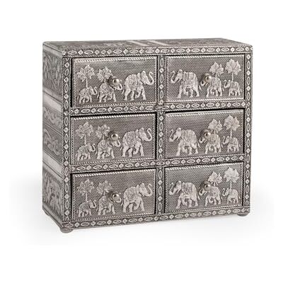 H&H Giaya Byrå i trä och aluminium, 6-sits, 7,5 x 20 cm H&H Giaya Byrå i trä och aluminium, 6-sits, 7,5 x 20 cm