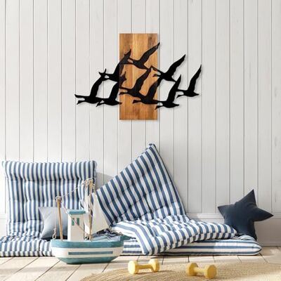 Wallity Elegant dekorativa väggtillbehör i trä, 58 x 84 cm, 100% trä och metall, valnöt och svart unik design, perfekt för heminredning 3,35 kg Wallity Elegant dekorativa väggtillbehör i trä, 58 x 84 cm, 100% trä och metall, valnöt och svart unik design, perfekt för heminredning 3,35 kg