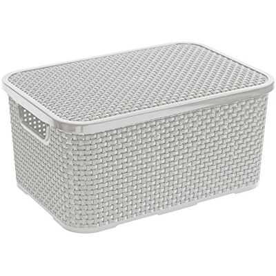 Essential Foods Branq Förvaringsbox rotting med lock, 10 l (grå) Essential Foods Branq Förvaringsbox rotting med lock, 10 l (grå)