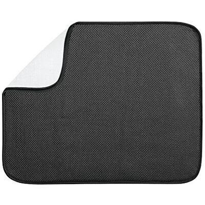 InterDesign iDesign 40137 iDry stor droppmatta, tunn diskbänksmatta av polyester för snabb torkning av porslin, svart/vit InterDesign iDesign 40137 iDry stor droppmatta, tunn diskbänksmatta av polyester för snabb torkning av porslin, svart/vit