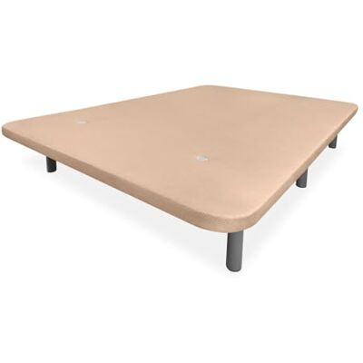 Somnia Descanso Extra förstärkt 3D stoppad bas, Stor stabilitet, med förstärkningsstänger och 6 gängade metallben 27cm, 105x190, Beige Somnia Descanso Extra förstärkt 3D stoppad bas, Stor stabilitet, med förstärkningsstänger och 6 gängade metallben 27cm, 105x190, Beige