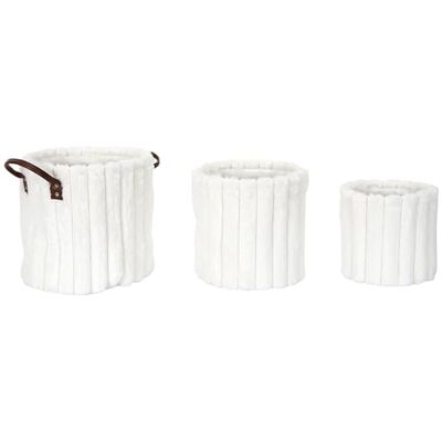 HOME DECO FACTORY , RG0039, Elegant förvaringskorg med pälseffekt, perfekt för leksaker och kläder, lätt att transportera och underhålla, storlek 30 cm, färg vit HOME DECO FACTORY , RG0039, Elegant förvaringskorg med pälseffekt, perfekt för leksaker och kläder, lätt att transportera och underhålla, storlek 30 cm, färg vit