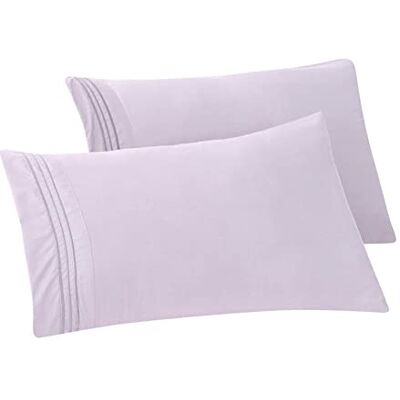 Elegant Comfort Elegant komfort solida örngott 1 500 premium hotellkvalitet mikrofiber – slät väv, skrynkel- och fläckbeständig, lätt slip-on, 2-delat set, standard/drottning örngott, lila Elegant Comfort Elegant komfort solida örngott 1 500 premium hotellkvalitet mikrofiber – slät väv, skrynkel- och fläckbeständig, lätt slip-on, 2-delat set, standard/drottning örngott, lila