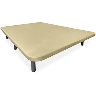 Somnia Descanso Förstärkt 3D stoppad bas, Stor stabilitet med 5 tvärstänger med ventilationsventiler och 6 gängade metallben 27cm, 105x190, Beige Somnia Descanso Förstärkt 3D stoppad bas, Stor stabilitet med 5 tvärstänger med ventilationsventiler och 6 gängade metallben 27cm, 105x190, Beige