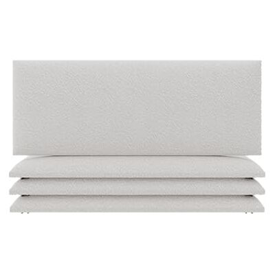 VANT stoppade accentväggpaneler paket med 4 Lätt att installera Twin-king size sänggavel (91 cm bred, Boucle Ivory) VANT stoppade accentväggpaneler paket med 4 Lätt att installera Twin-king size sänggavel (91 cm bred, Boucle Ivory)
