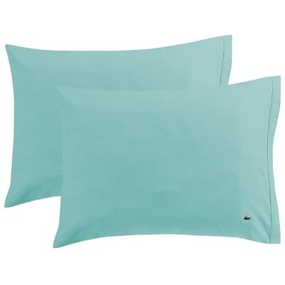 Lacoste örngott i massivt trä, bomull, ljusblå (vattenblå), standard Lacoste örngott i massivt trä, bomull, ljusblå (vattenblå), standard