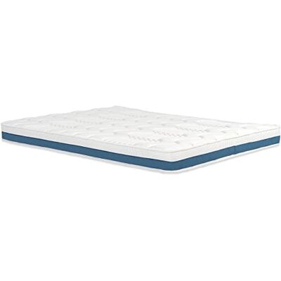 MEUBLE COSY Madrass 160 x 200 x 17 cm till minne, extra komfort 5 zoner, hög motståndskraft, ergonomisk, allergivänlig, vändbar 3D-mikroperforerat tyg som andas tillverkad i Spanien MEUBLE COSY Madrass 160 x 200 x 17 cm till minne, extra komfort 5 zoner, hög motståndskraft, ergonomisk, allergivänlig, vändbar 3D-mikroperforerat tyg som andas tillverkad i Spanien