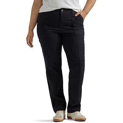 Lee Women's Plus Size Ultra Lux Comfort with Flex-to-Go Utility Pant Unionall Black 20 Plus Lee Women's Plus Size Ultra Lux Comfort with Flex-to-Go Utility Pant Unionall Black 20 Plus